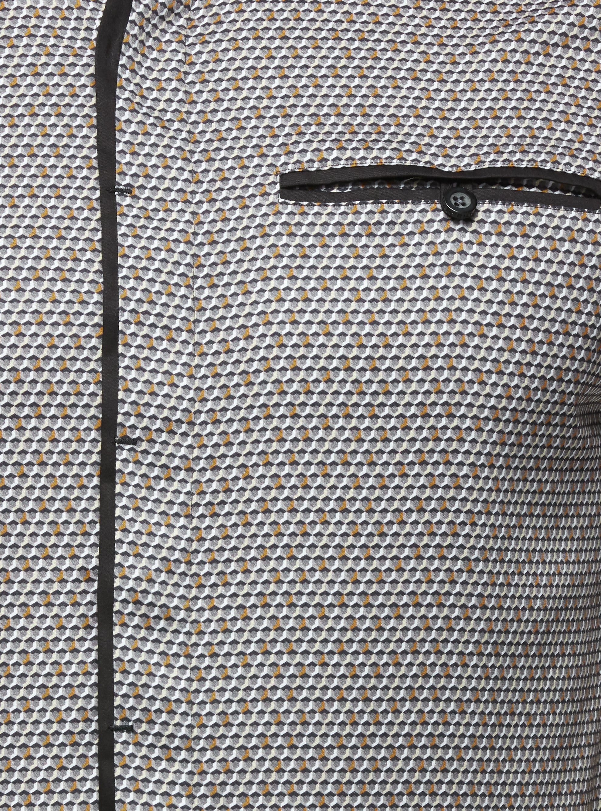 3d honeycomb print short sleeve shirt