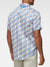 Short-sleeved techno shirt with blue print