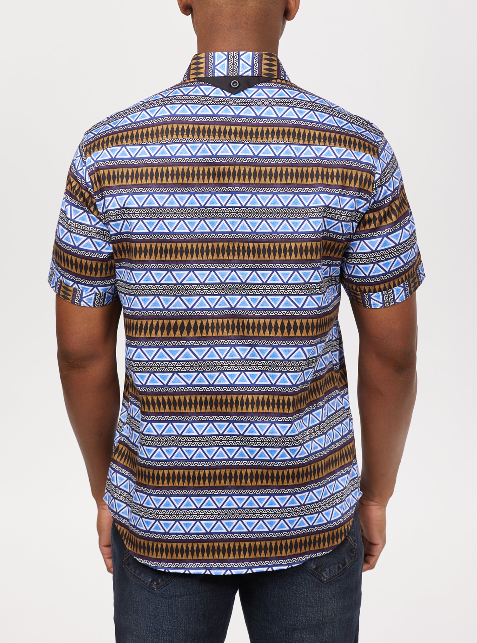 Kenyan print shirts with stripes