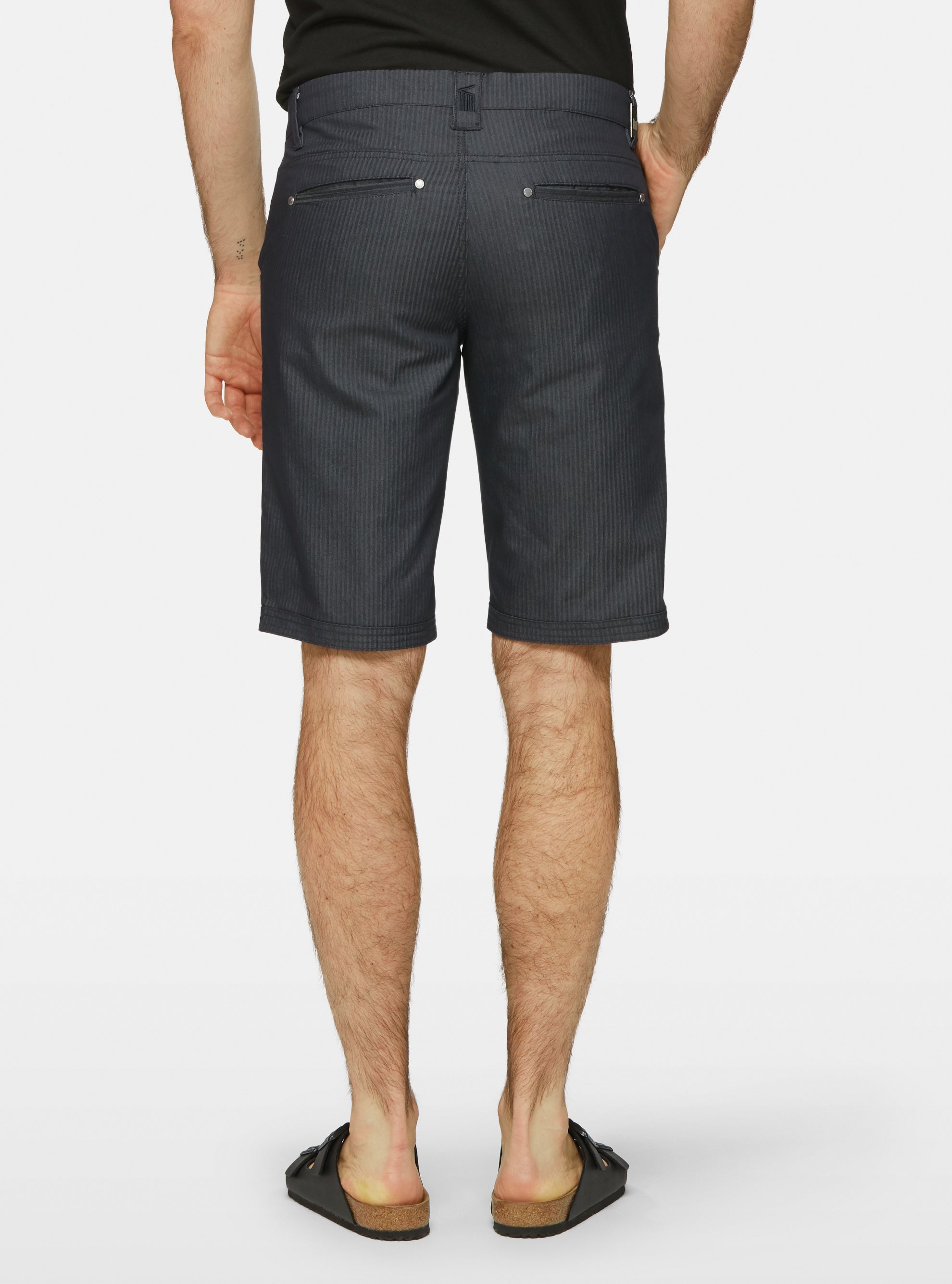 Navy herringbone Bermuda shorts