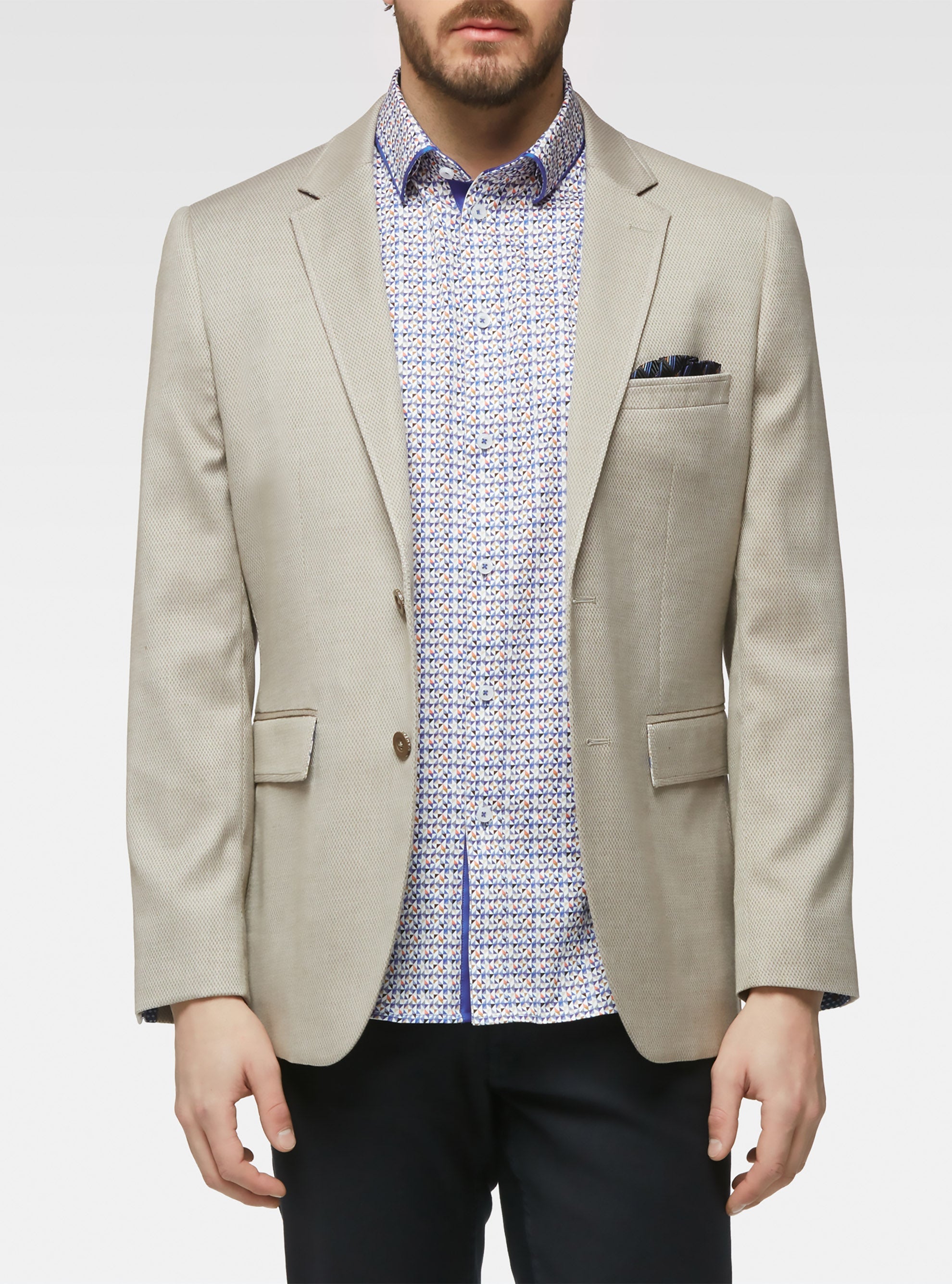 Jacket with small beige dot
