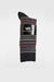 Charcoal socks with symmetrical stripes