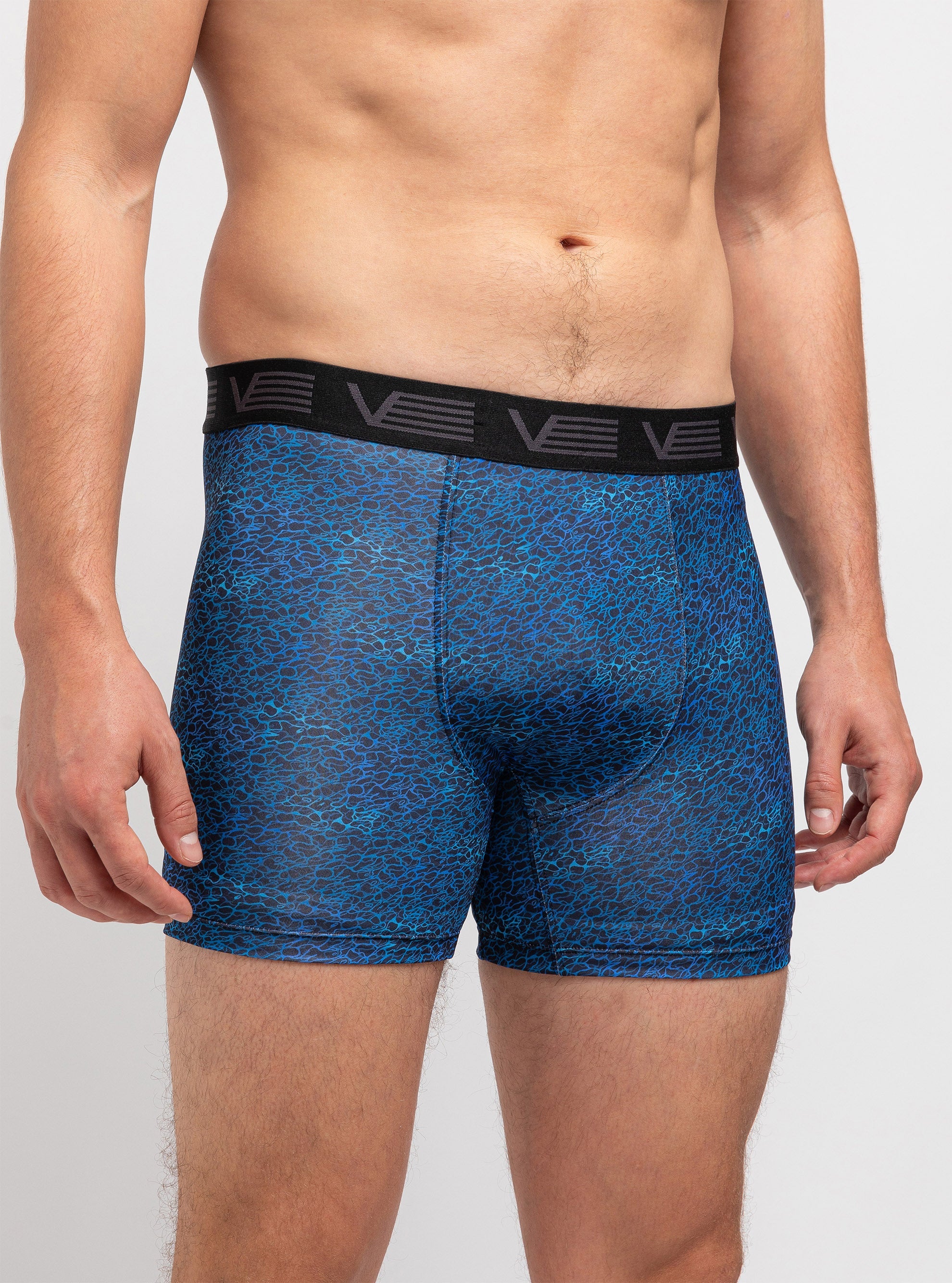 Water ripple print boxers