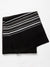 Basic black striped scarf