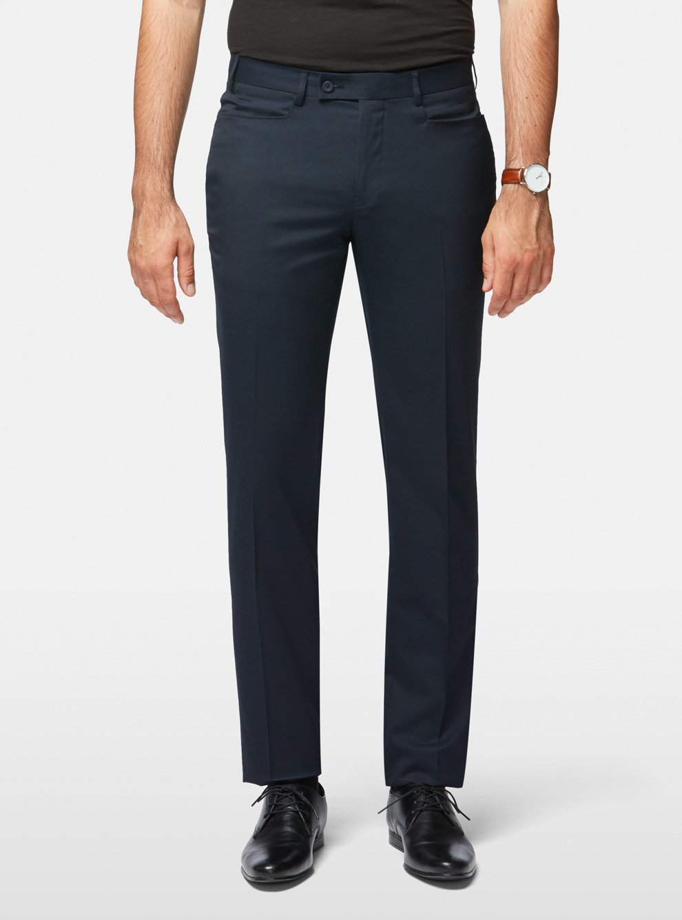 Mens Stretch Slim Fit Dress Pants Casual Business Office Work Suit Pant  Expandable Waist Comfy Flat-Front Athletic Golf Pants Black at Amazon Men's  Clothing store