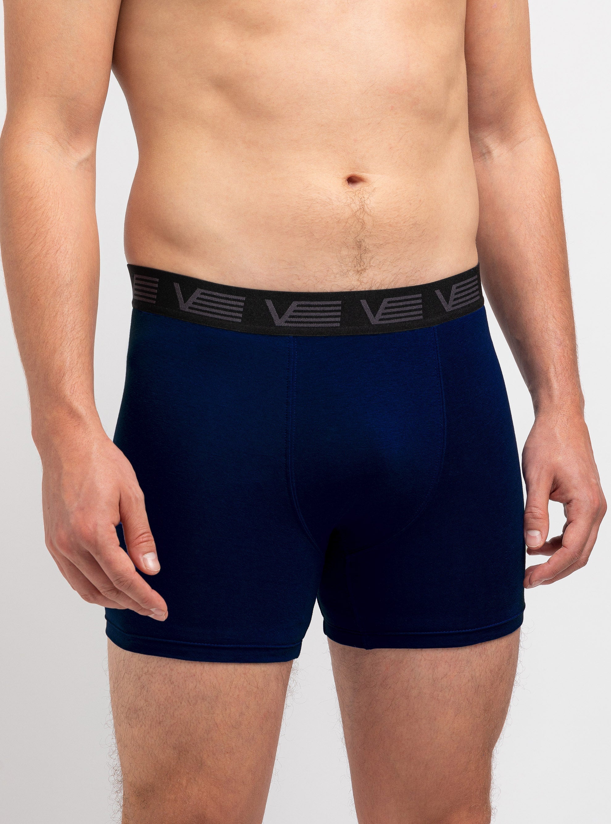 Navy solid color boxer