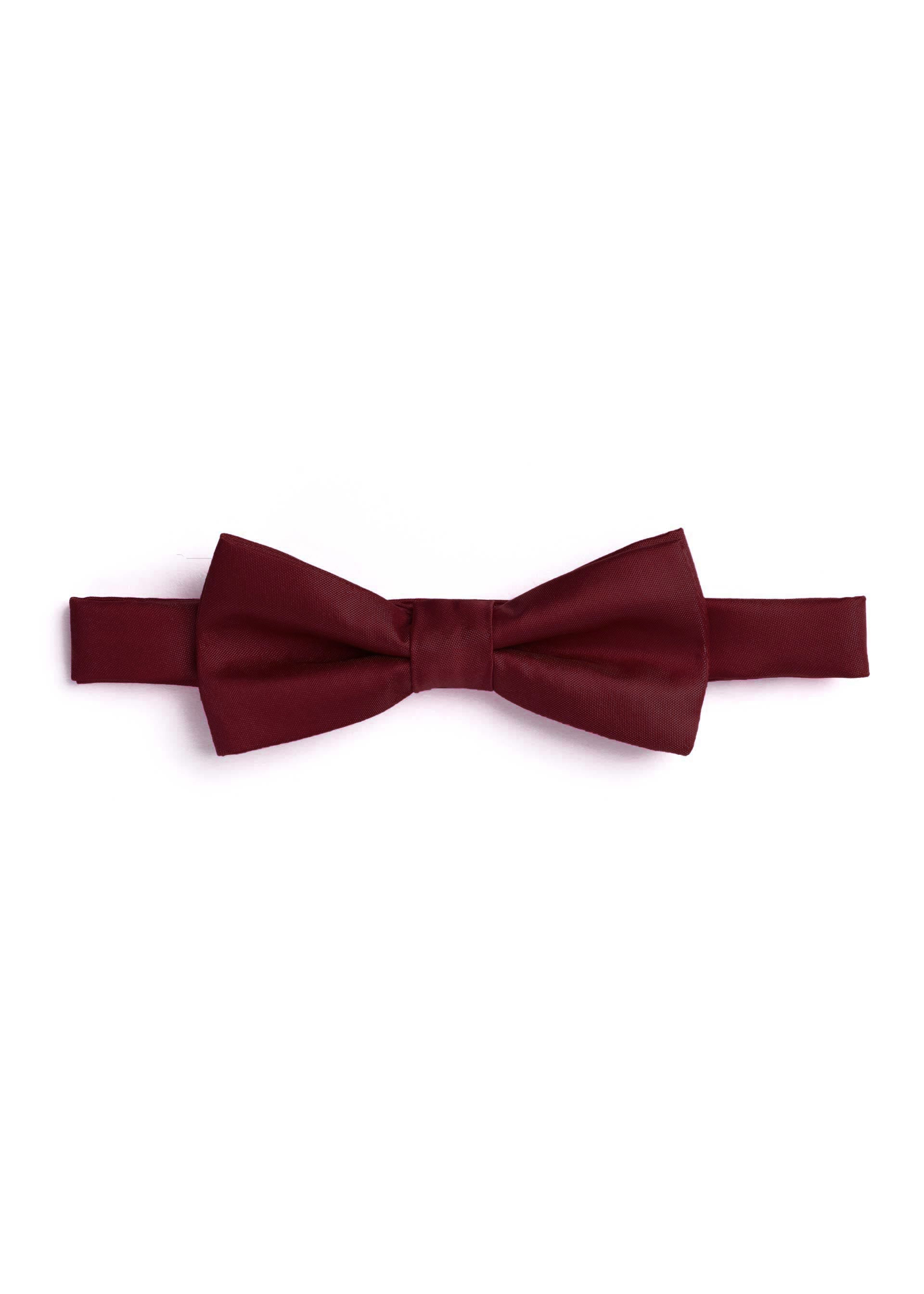 Plain burgundy bow tie