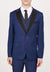 Two-tone blue/black blazer